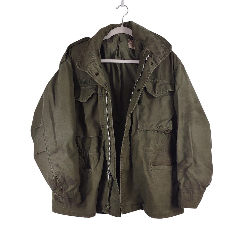 Vintage 67' Vietnam OG-107 Field Coat with Button-in-Liner, Size Med